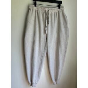 Angelle Collection Womens Spacation‎ Jogger Sweatpants Oatmeal Size XXL